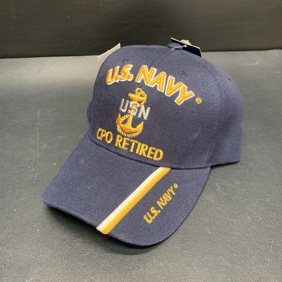 U.S. Navy CPO Retired Hat Officially Licensed USN Adjustable Embroidered - Picture 1 of 5